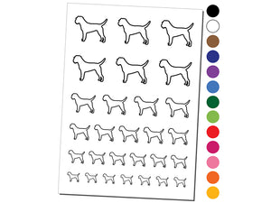 Border Terrier Dog Outline Temporary Tattoo Water Resistant Fake Body Art Set Collection