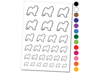 Chow Chow Dog Outline Temporary Tattoo Water Resistant Fake Body Art Set Collection