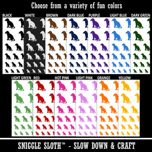Dog Puppy Tongue Out Sitting Temporary Tattoo Water Resistant Fake Body Art Set Collection