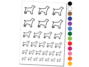English Springer Spaniel Dog Outline Temporary Tattoo Water Resistant Fake Body Art Set Collection