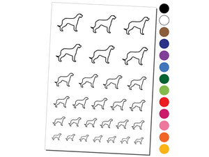 Irish Wolfhound Dog Outline Temporary Tattoo Water Resistant Fake Body Art Set Collection