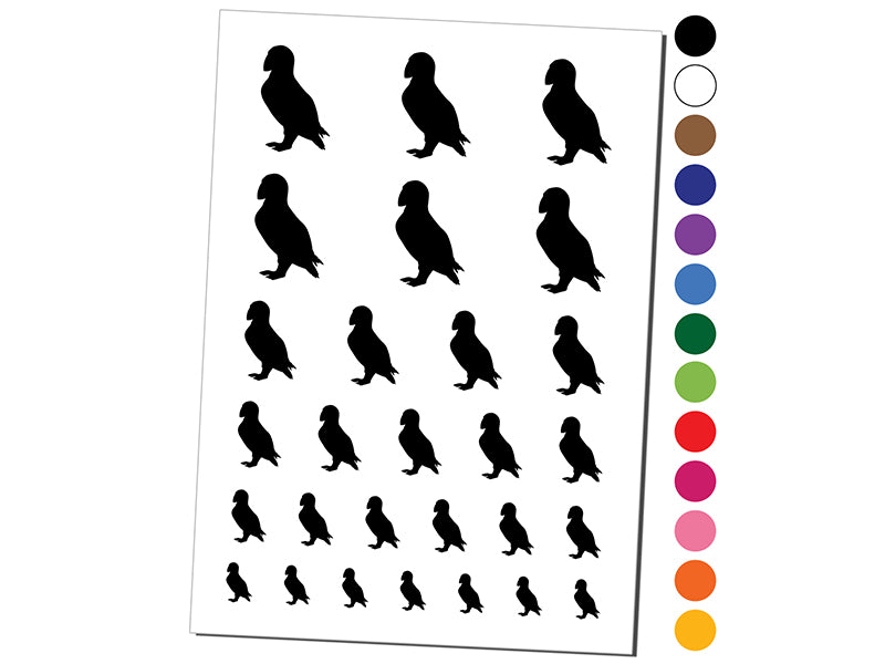 Puffin Bird Solid Temporary Tattoo Water Resistant Fake Body Art Set Collection