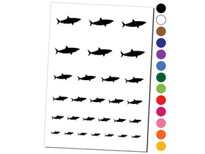 Shark Solid Temporary Tattoo Water Resistant Fake Body Art Set Collection