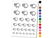 Sheep Doodle Temporary Tattoo Water Resistant Fake Body Art Set Collection