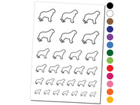 St Bernard Saint Dog Outline Temporary Tattoo Water Resistant Fake Body Art Set Collection