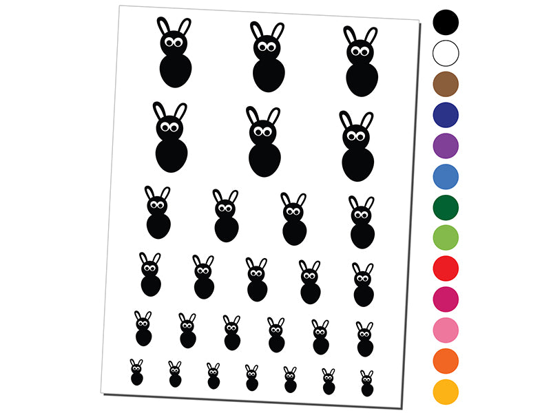 Watchful Rabbit Temporary Tattoo Water Resistant Fake Body Art Set Collection