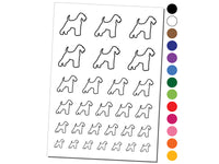 Welsh Terrier Dog Outline Temporary Tattoo Water Resistant Fake Body Art Set Collection