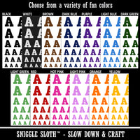 Letter A Uppercase Fun Bold Font Temporary Tattoo Water Resistant Fake Body Art Set Collection