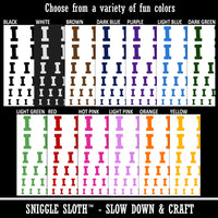 Letter I Uppercase Fun Bold Font Temporary Tattoo Water Resistant Fake Body Art Set Collection