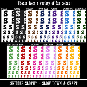 Letter S Uppercase Fun Bold Font Temporary Tattoo Water Resistant Fake Body Art Set Collection