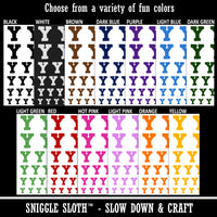 Letter Y Uppercase Fun Bold Font Temporary Tattoo Water Resistant Fake Body Art Set Collection