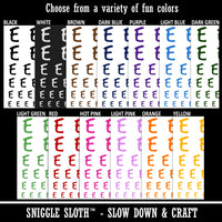 Letter E Uppercase Felt Marker Font Temporary Tattoo Water Resistant Fake Body Art Set Collection