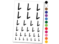Letter L Uppercase Felt Marker Font Temporary Tattoo Water Resistant Fake Body Art Set Collection