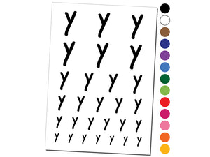 Letter Y Uppercase Felt Marker Font Temporary Tattoo Water Resistant Fake Body Art Set Collection