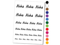 Aloha Fun Text Temporary Tattoo Water Resistant Fake Body Art Set Collection