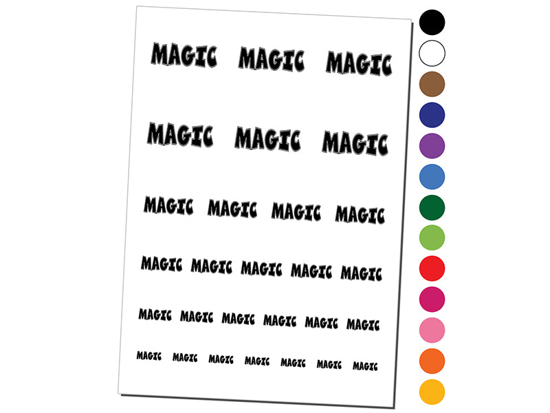 Magic Fun Text Temporary Tattoo Water Resistant Fake Body Art Set Collection