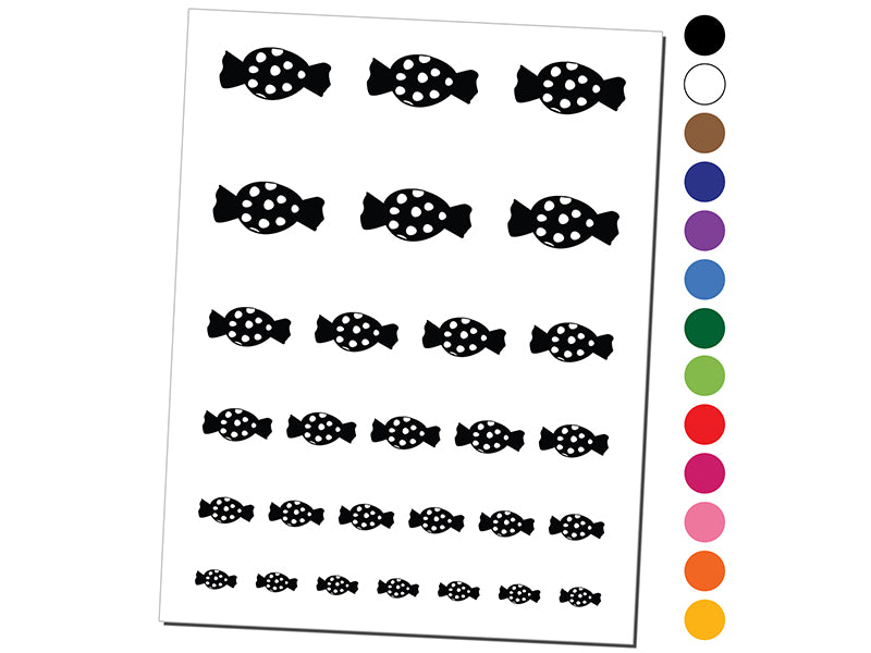 Polka Dot Candy Temporary Tattoo Water Resistant Fake Body Art Set Collection