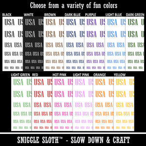 USA Patriotic Text Temporary Tattoo Water Resistant Fake Body Art Set Collection