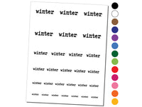 Winter Fun Text Temporary Tattoo Water Resistant Fake Body Art Set Collection