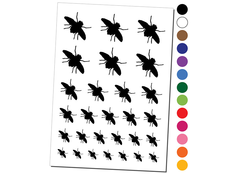 Fly Insect Sketch Temporary Tattoo Water Resistant Fake Body Art Set Collection