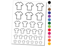 T-Shirt Laundry Outline Temporary Tattoo Water Resistant Fake Body Art Set Collection