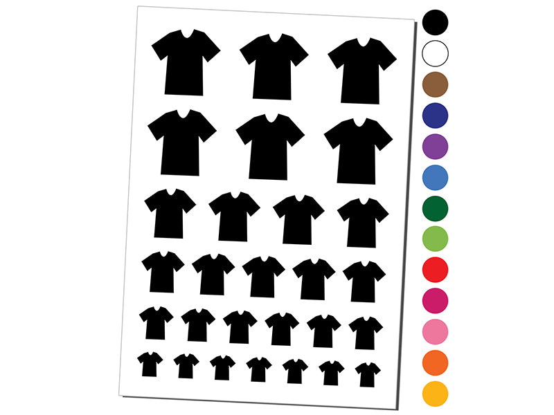 T-Shirt Laundry Solid Temporary Tattoo Water Resistant Fake Body Art Set Collection