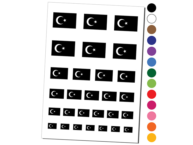 Turkey Flag Temporary Tattoo Water Resistant Fake Body Art Set Collection