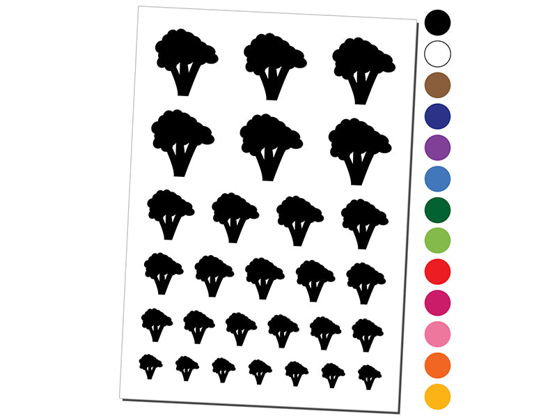 Broccoli Vegetable Solid Temporary Tattoo Water Resistant Fake Body Art Set Collection