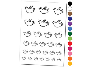 Darling Dove Sketch Temporary Tattoo Water Resistant Fake Body Art Set Collection