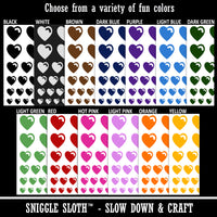 Heart with Swoop Temporary Tattoo Water Resistant Fake Body Art Set Collection