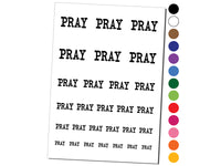 Pray Fun Text Temporary Tattoo Water Resistant Fake Body Art Set Collection