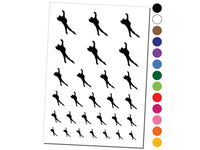 Speed Skating Skater Temporary Tattoo Water Resistant Fake Body Art Set Collection