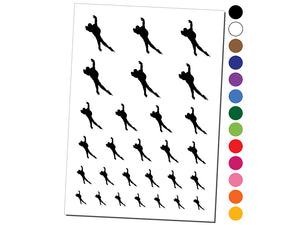 Speed Skating Skater Temporary Tattoo Water Resistant Fake Body Art Set Collection