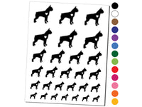 Boston Terrier Dog with Heart Temporary Tattoo Water Resistant Fake Body Art Set Collection