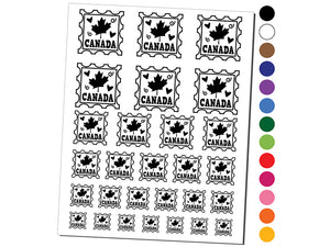 Canada Passport Travel Temporary Tattoo Water Resistant Fake Body Art Set Collection