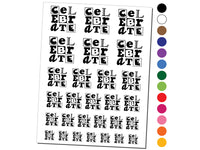 Celebrate Fun Text Temporary Tattoo Water Resistant Fake Body Art Set Collection