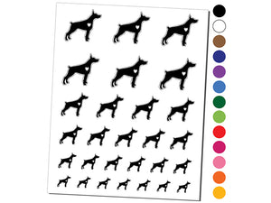 Dobermann Pinscher Dog with Heart Temporary Tattoo Water Resistant Fake Body Art Set Collection