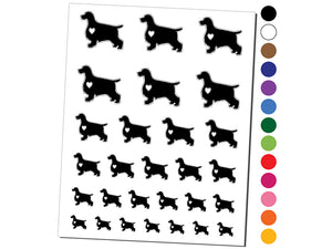 English Cocker Spaniel Dog with Heart Temporary Tattoo Water Resistant Fake Body Art Set Collection