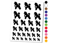Miniature Poodle Dog with Heart Temporary Tattoo Water Resistant Fake Body Art Set Collection