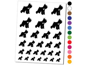 Miniature Schnauzer Dog with Heart Temporary Tattoo Water Resistant Fake Body Art Set Collection