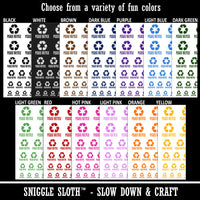 Please Recycle with Symbol Temporary Tattoo Water Resistant Fake Body Art Set Collection
