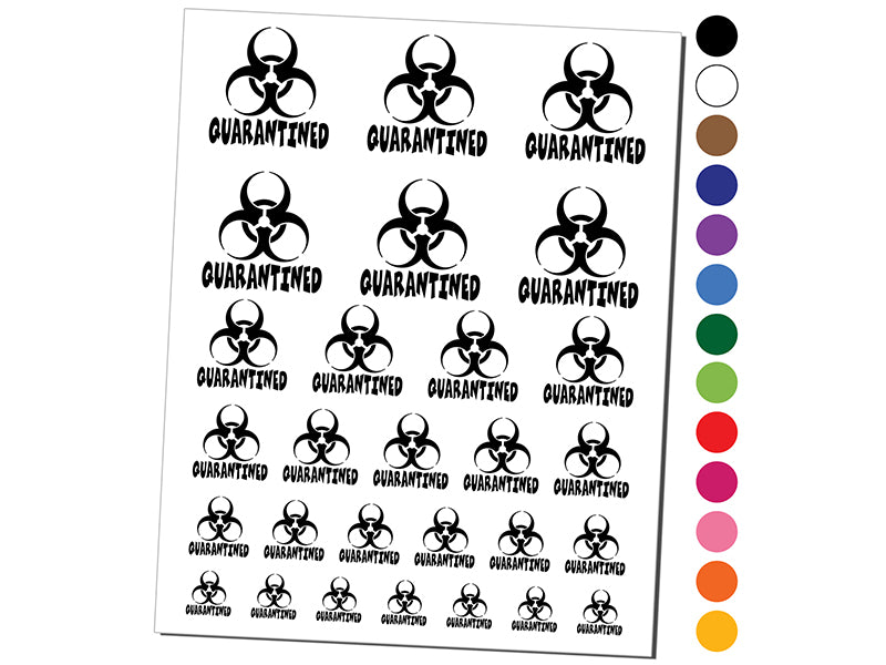 Quarantined Biohazard Symbol Temporary Tattoo Water Resistant Fake Body Art Set Collection