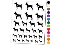 Rat Terrier Dog with Heart Temporary Tattoo Water Resistant Fake Body Art Set Collection