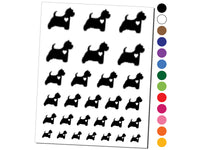 Westie West Highland White Terrier Dog with Heart Temporary Tattoo Water Resistant Fake Body Art Set Collection