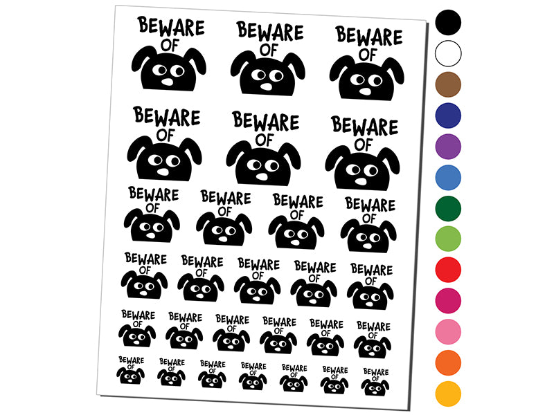 Beware of Dog Funny Doodle Temporary Tattoo Water Resistant Fake Body Art Set Collection