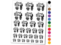 Cactus Hugs Doodle Temporary Tattoo Water Resistant Fake Body Art Set Collection