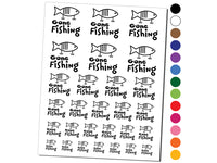 Gone Fishing Lure Fun Text Temporary Tattoo Water Resistant Fake Body Art Set Collection