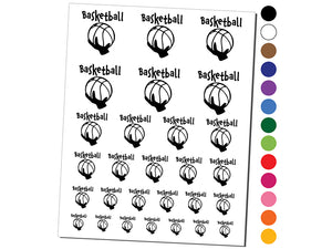 Hand Holding Basketball Abstract Temporary Tattoo Water Resistant Fake Body Art Set Collection