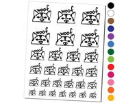 Husky Face Dog Woof Sketch Temporary Tattoo Water Resistant Fake Body Art Set Collection