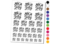 July 4th Independence Day Patriotic Cute Text Temporary Tattoo Water Resistant Fake Body Art Set Collection